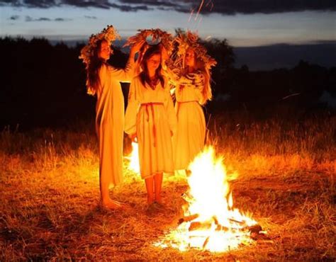 Wiccan summer solstice bonfire